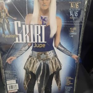 Metallic Futuristic Jupe Skirt